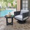 International Concepts Outdoor 2 Piece Patio Furniture Set with an End Table and Swivel Rocking Chair KODOT-12RE-201SW - alternate 2